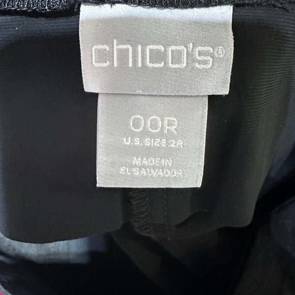 Chico’s Black Slimming Pull-On Career Trouser Stretch Size Chicos 00R or US 2 - Picture 11 of 12